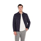 Dügmeli Spor Erkek Slim Fit Süet Mont Lacivert 58