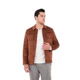 Dügmeli Spor Erkek Slim Fit Süet Trençkot-Mont Metalik 56