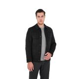 Dügmeli Spor Erkek Slim Fit Süet Trençkot-Mont Siyah 48