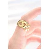 Düğüm Model Gold Renk Ayarlanabilir Yüzük - Tj-Byk3126 Tg-1395 339553