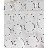 Düğün-Nişan-Nikah Etiketi / Yuvarlak Yapışkanlı Hediyelik Etiketi 48 Adet (5 Cm) - Beyaz