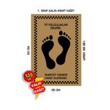 duha trend 35x50 120gr Kraft Kağıt Oto Paspası Ayak 100 Adet