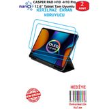 DUHALINE 2 ADET CASPER PAD H10-H10 Pro 12.6" Tablet İçin Tam Uyumlu Ekran Koruyucu Cam Nano HD Esnek Kırılmaz