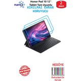 DUHALINE 2 ADET Honor Pad 10 12" Tablet Tam Uyumlu Nano Kırılmaz Ekran Koruyucu 9H Esnek