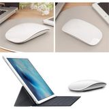 Duhaline Bluetooth Touch Şarjlı Mouse Tablet Telefon Bilgisayar ile Uyumlu Sessiz Dokunmatik Kablosuz Fare - Beyaz - Gri