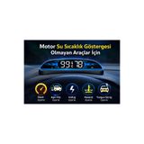 DUHALINE Dacia Duster Sandero Logan OBD2 Araç Bilgisayarı Harici Gösterge HUD Hararet Hız Devir Göstergesi