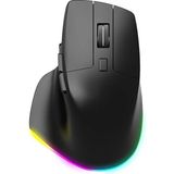 Duhaline Kablosuz Mouse Bluetooth 5.0/4.0 + 2.4g Ergonomik Şarjlı Sessiz Rgb Mouse Modern Tasarım Işıklı - Siyah
