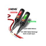 DUHALINE LCD Ekranlı Dijital Kontrol Kalemi ANENG 12V-300V Sesli/Işıklı Uyarı Faz/Nötr-Kablo Kopukluk Bulucu