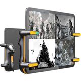 Duhaline Tablet Ipad Için Pubg-Fortnite Oyun Kolu Sürekli Ateş Tetik 6 Parmak Mekanik Metal Tuş Şarjlı