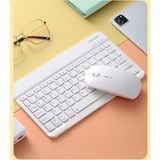 Duhalıne Tablet Telefon Uyumlu Taşınabilir Şarj Edilebilir Kablosuz Bluetooth Türkçe Q Klavye ve Mouse Seti - Beyaz