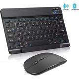 Duhalıne Tablet Telefon Uyumlu Taşınabilir Şarj Edilebilir Kablosuz Bluetooth Türkçe Q Klavye ve Mouse Seti - Siyah