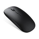 Duhaline Uyumlu Bluetooth Şarjlı Kablosuz Mouse 800/1200/1600 Dpı Ev Ofis İçin Ergonomik Tasarım - Siyah
