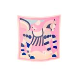dukart Kadın Pamuklu Fular Pembe Tromp Desenli Trendlover Koleksiyonu 60x60 cm