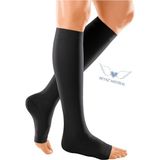 Dukavas Orta Basınçlı (23 - 32 Mmhg) Diz Altı Varıs Çorabı (Burnu Açık) - Siyah - 2XL