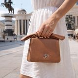 Duki Daso Türkiye Kahverengi Fiyonklu Kadın El Çantası | Kahve T8310 - Siyah