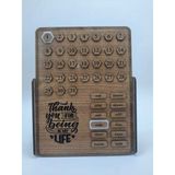 Dükkan Design Ahşap Thank Ou For Being In My Life Sonsuz Takvim - Kahve - masa üstü - 10x20x4