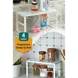 Dükkanönü 4 Adet Küçük Organizer Dolap Içi Düzenleyici Raf, Bardak Rafı, Düzenleme Rafı Org-02