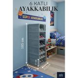 Dükkanönü 6 Katlı Modüler Ayakkabılık Lüks Ayakkabı Kutusu Seti Dolabı Katlanır Istiflenebilir Turkuaz