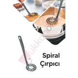 Dükkanönü Modern Spiral Çırpıcı Yanmaz Yapışmaz Çizmez Yumurta Çırpıcı Pratik Çırpıcı 28 Cm Kp 128