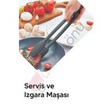 Dükkanönü Plastlife Servis Ve Izgara Maşası Yanmaz Yapışmaz Silikon Maşa Kaymaz Barbekü Maşası Kp-122