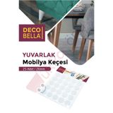 Dükkanönü Yapışkanlı Sandalye Koltuk Mobilya Ayak Keçesi Zemin Koruyucu Keçe Yuvarlak (25 Adet / 26 Mm.)