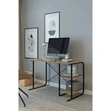 Dulgera Çalışma Masası Metal Bilgisayar Laptop Masası 2 Raflı Ders Çalışma Ofis Masası - 60x120 - Çam