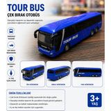 Duman Çek Bırak Tour Bus Oyuncak Otobüs – 15 cm - Mavi