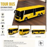 Duman Çek Bırak Tour Bus Oyuncak Otobüs – 15 cm - Yeşil