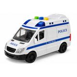 Duman Işıklı ve Sesli Sürtmeli Oyuncak Polis Arabası 17 cm