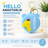 Duman Oyuncak Hello Ayna & Saç Fırçası Anahtarlık – Katlanabilir Mini Cep Tarağı