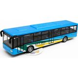 Duman Oyuncak Oyuncak Şehir Otobüsü 17 cm – Çek Bırak (Sürtmeli) Metal Görünümlü City Bus - Mavi