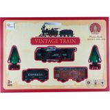 Duman Pilli Nostaljik Büyük Oyuncak Tren DMN5299-67 - Oyuncak Tren-Nostaljik Tren1 lokomotif, 2 vagon, 12 Ray ve 2 Ağaç figüründen oluşmaktadır. Işıklı tasarıma sahip ve pil ile çalışmaktadır.
