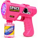 Duman Space Exploration Işıklı Baloncuk Tabancası – Bubble Gun + Baloncuk Solüsyo - Pembe