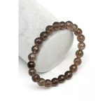 Dumanlı Kuvars Doğal Taş Bileklik 8 Mm Fasetli Küre Kesim - Blk-2085