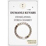dumanlı kuvars doğal taş bileklik (negatifliği temizleme ve koruma) doğal taş