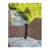 Dumanlı Kuvars Taşı Ayarlanabilir İp Bileklik & Halhal Unisex