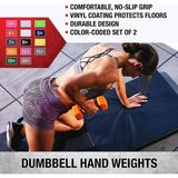 Dumbbells Hand Weights Set Of 2 - Vinyl Coated Exercise & Fitness Dumbbell For Home Gym Equipment Wo - Çok Renkli