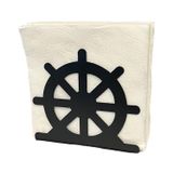 Dümen Temalı Siyah Metal Peçetelik