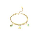 Dumledo Balık,Fil ve Yıldız Gold Çelik Charm Bileklik