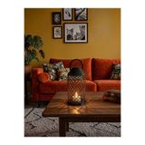 Dumledo Siyah Örgü Fener | Dekoratif Pinterest Mumluk & Şamdan | 25 cm