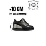 DUMMET Gizli Topuk +10 Cm Boy Uzatan Air Tabanlı Hakiki Deri Erkek Sneakers| Boy Uzatan Spor Ayakkabı