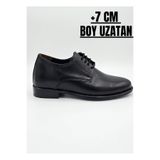 DUMMET Gizli Topuk Hakiki Deri Klasik Ayakkabı | +7 cm Boy Uzatan Damatlık Klasik Ayakkabı