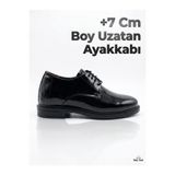 DUMMET Gizli Topuk Hakiki Deri Rugan Klasik Ayakkabı | +7 cm Boy Uzatan Damatlık Klasik Ayakkabı