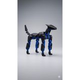 Dummy K9 Robot Köpek Figürü - 3D Yazıcı Eklemli Hareketli Oyuncak - Mavi Siyah