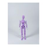 Dummy Oynar Eklemli Figür Pastel Mor – 15 cm Aksiyon Oyuncağı 3 Çift El & Aksesuar