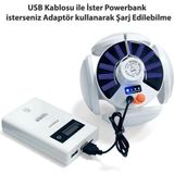Dunai Store P-038 Solar Güneş Enerji ve USB Sarjli 5 Kanatlı - Renkli