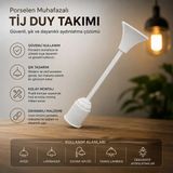 Dunai Tij Duy Takımı - E27 Uyumlu - Porselen Muhafazalı - Renkli