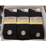 Dünda Erkek Cotton Tenis Çorabı-Cotton Terry Sports Socks- 6 Adet - (40-44 Beden)-Dikişsiz -Parfümlü-Soft Yıkama - Siyah