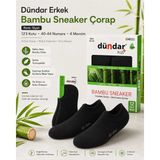 Dündar 12’li Erkek Bambu Sneaker 4 Mevsim Nefes Alan Yumuşak Spor Ayakkabı Çorabı - 40 - 44 - Siyah