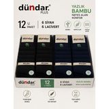 Dündar 12'li Ince Yazlık Bambu Erkek Çorap Hafif Rahat ve Solmaz 6siyah-6lacivert - 41 - 44 - Siyah - Lacivert